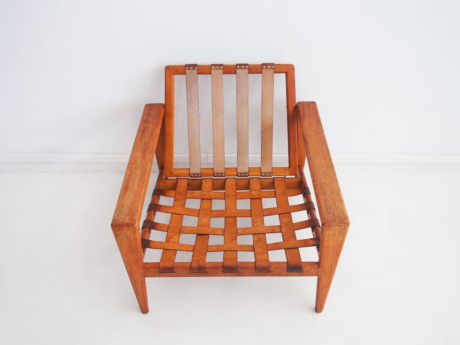 Fauteuil moderne suédois en chêne Bodö par Svante Skogh