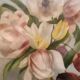 Oil painting on paper depicting roses - signed A. Sambuchi