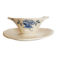 Digoin porcelain saucière, blue pink model