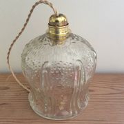 Glass globe pendant light