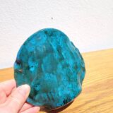 Vase en céramique terre cuite émaillée turquoise