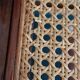 Suite de 6 chaises traineau Baumann cannées vintage