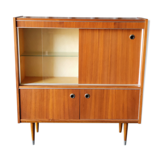 Sideboard and sliding door showcase scandinavian style manufactured from the 60s and 70s