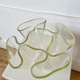 70s design Plexiglas tissue holder vase