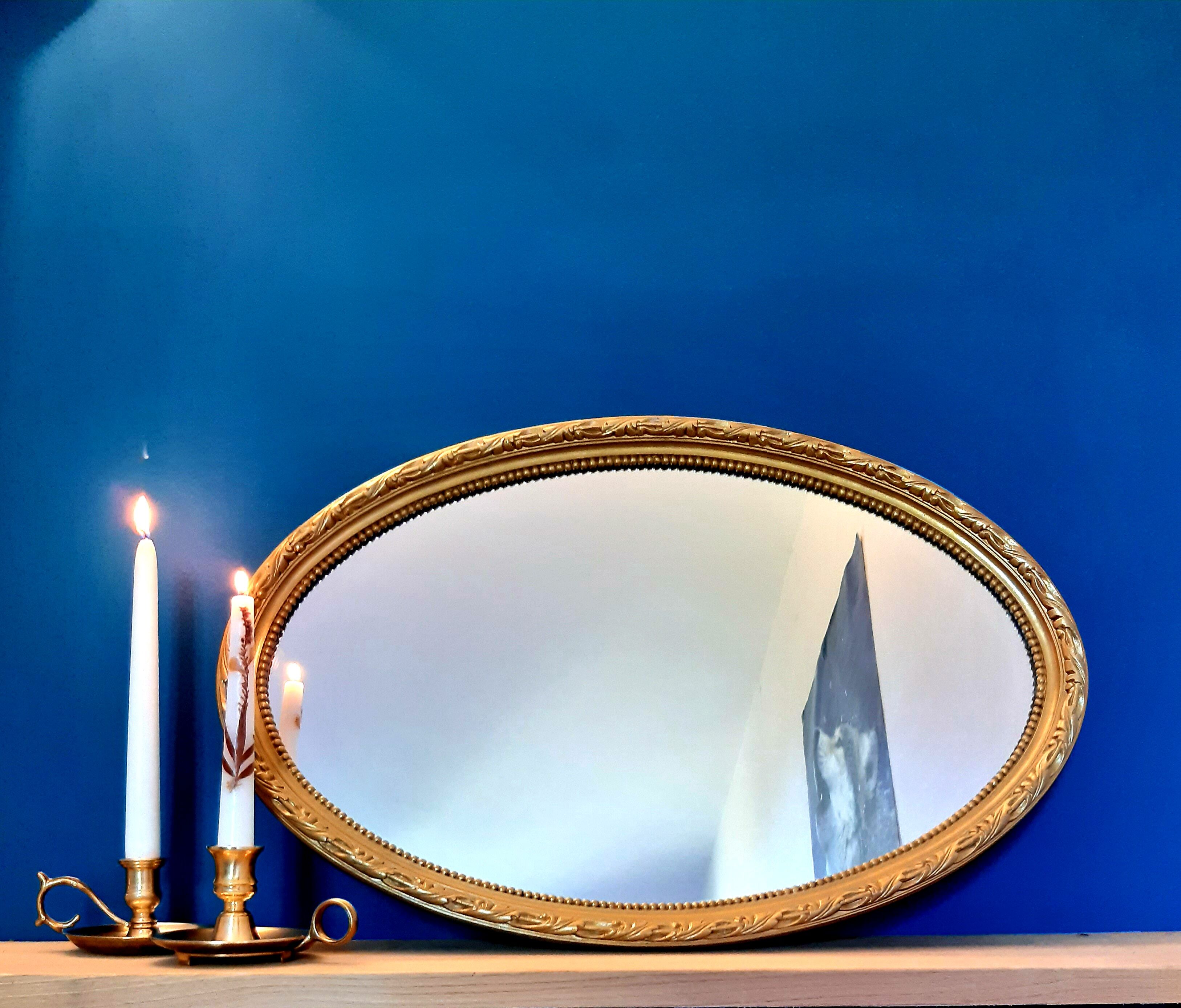 Oval Gold Mirror 41x64cm