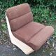 Chauffeuse seventies fibre et velours