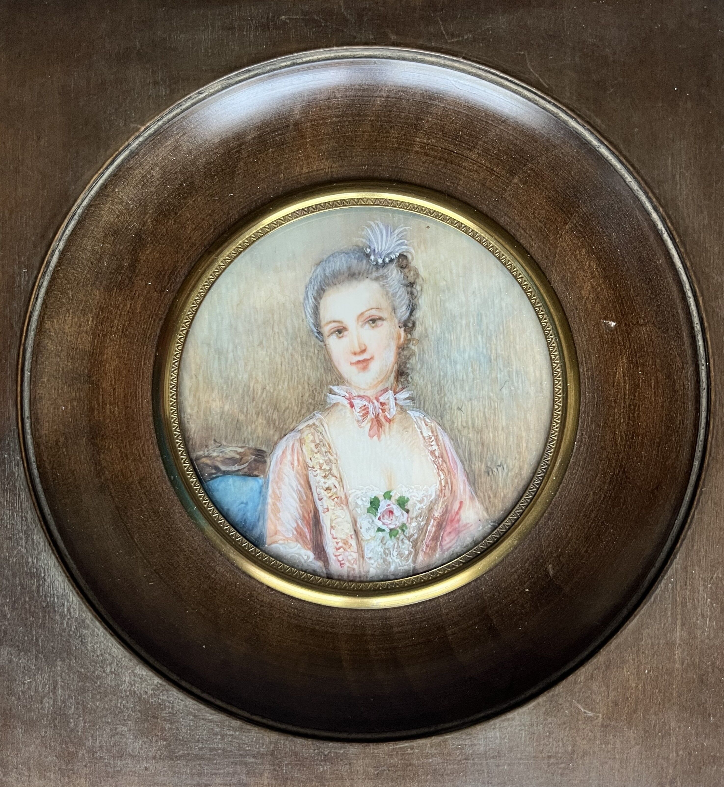 Miniature : portrait de dame de qualité