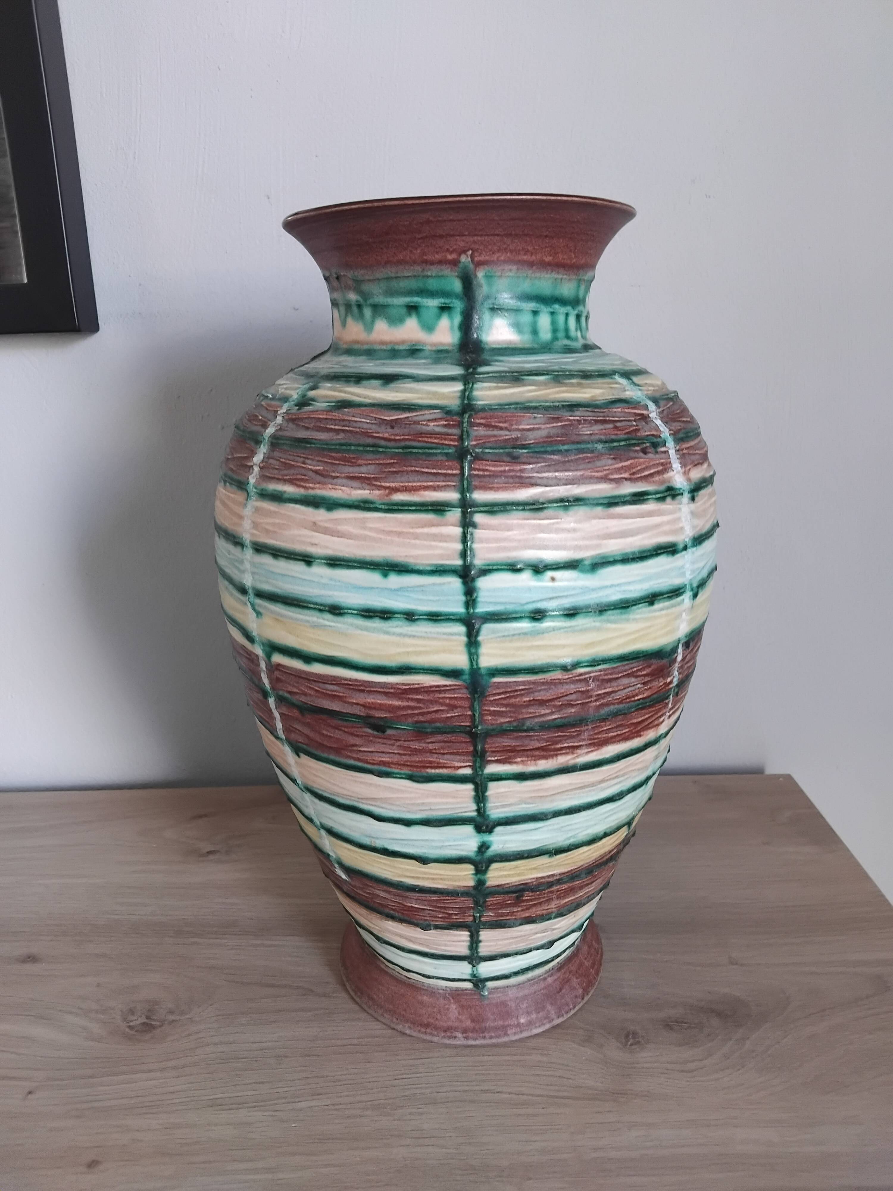 Vintage ceramic vase WEST GERMANY from the 50s 60s.