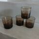4 bubble glass water glasses