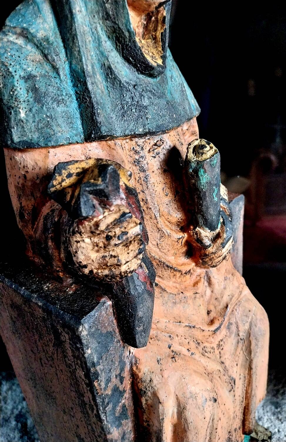 Religious sculpture, saint from the 17th century.