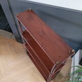 Mahogany "bobbin turned" beaded wood shelf