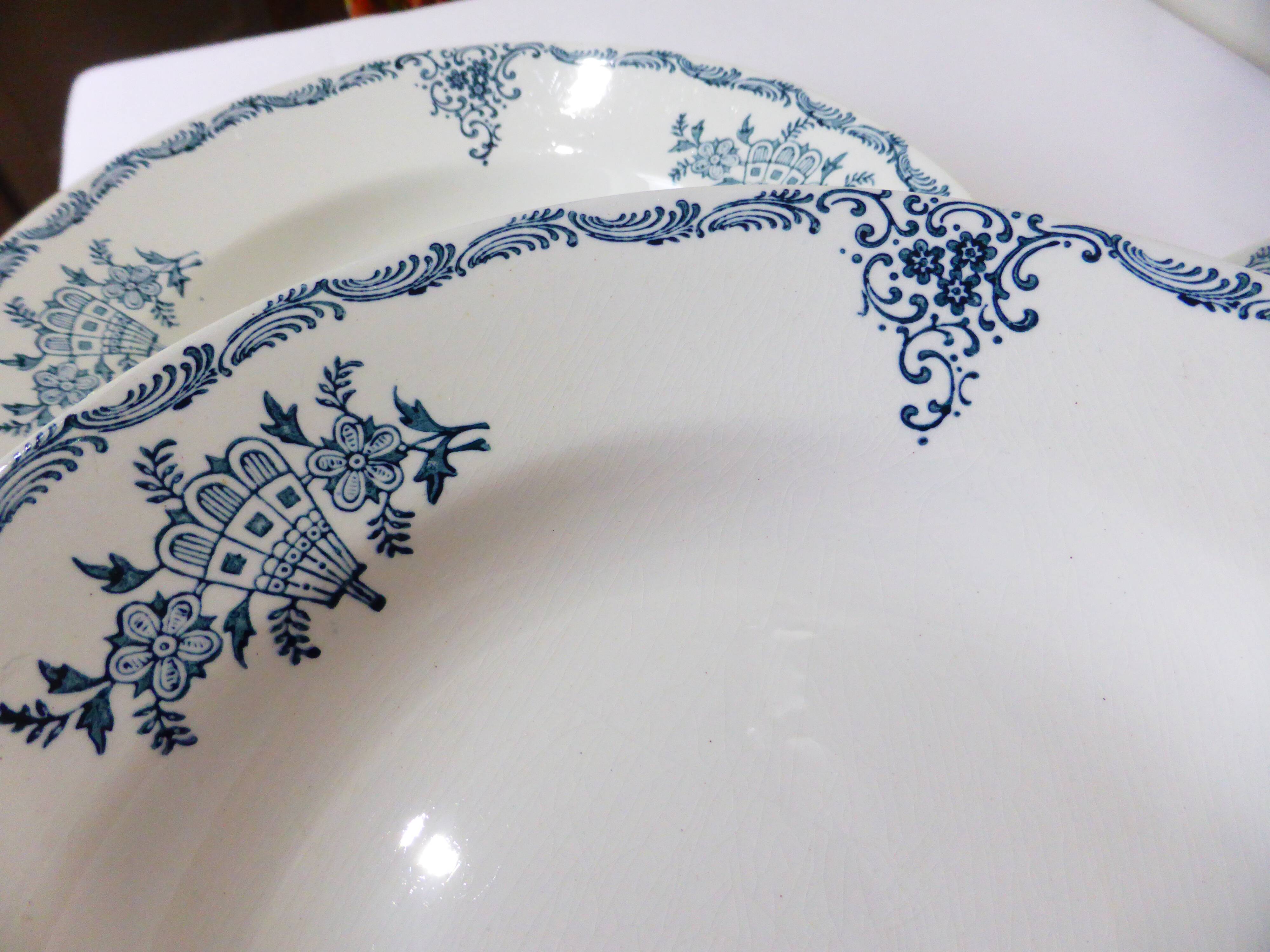 4 deep plates made of St Amand ironstone 220513