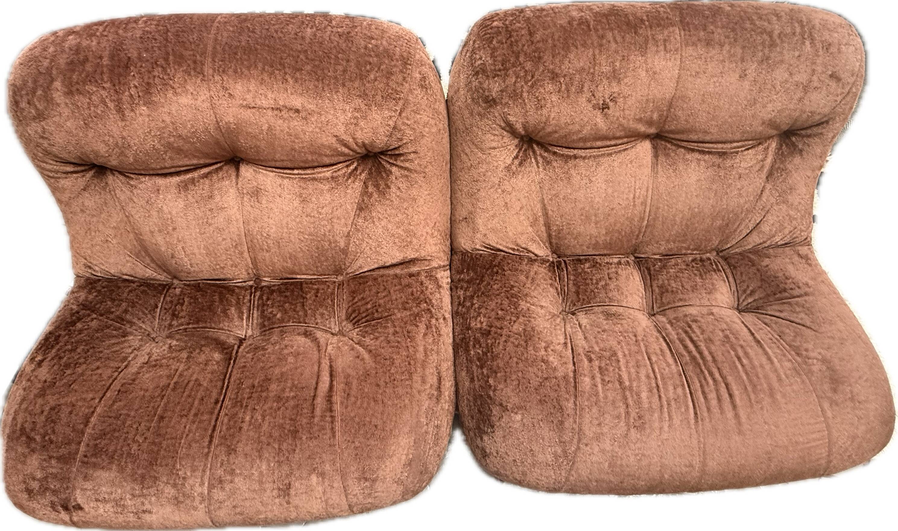 2 modular armchairs Nuvolone by Rino Maturi for Mimo Padova, 70s