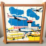 Three-sided puzzle design 60s - 70s