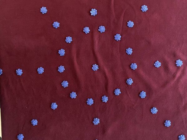 Nappe ancienne et ses 4  serviettes brodée AP - 132x150cm - coton