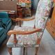 Louis XIII armchair, solid wood - Fabric upholstery