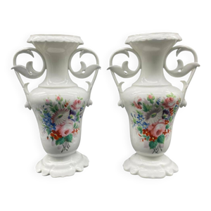 Paire de grands vases - blanche