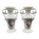Pair of large 19th century church vases in painted white Paris porcelain