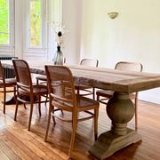 Table monastère en chêne ancien massif – SOLEIL 400 par 120 cm