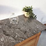 Louis Philippe walnut and marble dresser