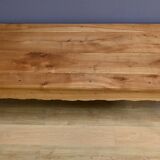 Farmhouse table in blond cherry, Louis XV style – 2nd part of the 19th century