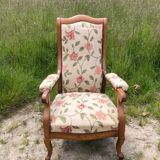 Voltaire armchair in cherry wood