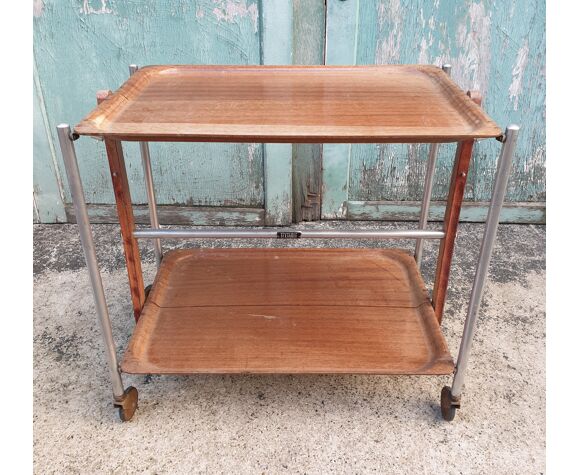 Vintage rolling folding textable table