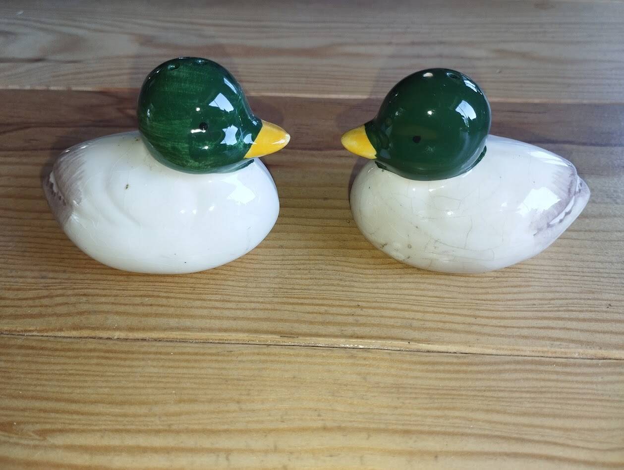 Vintage barbotine ducks