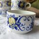 Set of 5 vintage Villeroy & Boch mugs – Cadiz model – Blue decor and