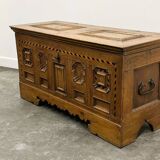 18th century German Baroque travel trunk – dated 1737 – with ebony inlay