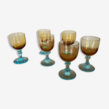 6 verres en cristal de Portieux
