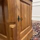 Bureau en teck anglais classique avec cuir marron