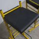 Paire de tabouret de bar italien ajustables jaune laqué et noir