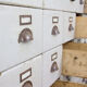 Vintage bank of drawers