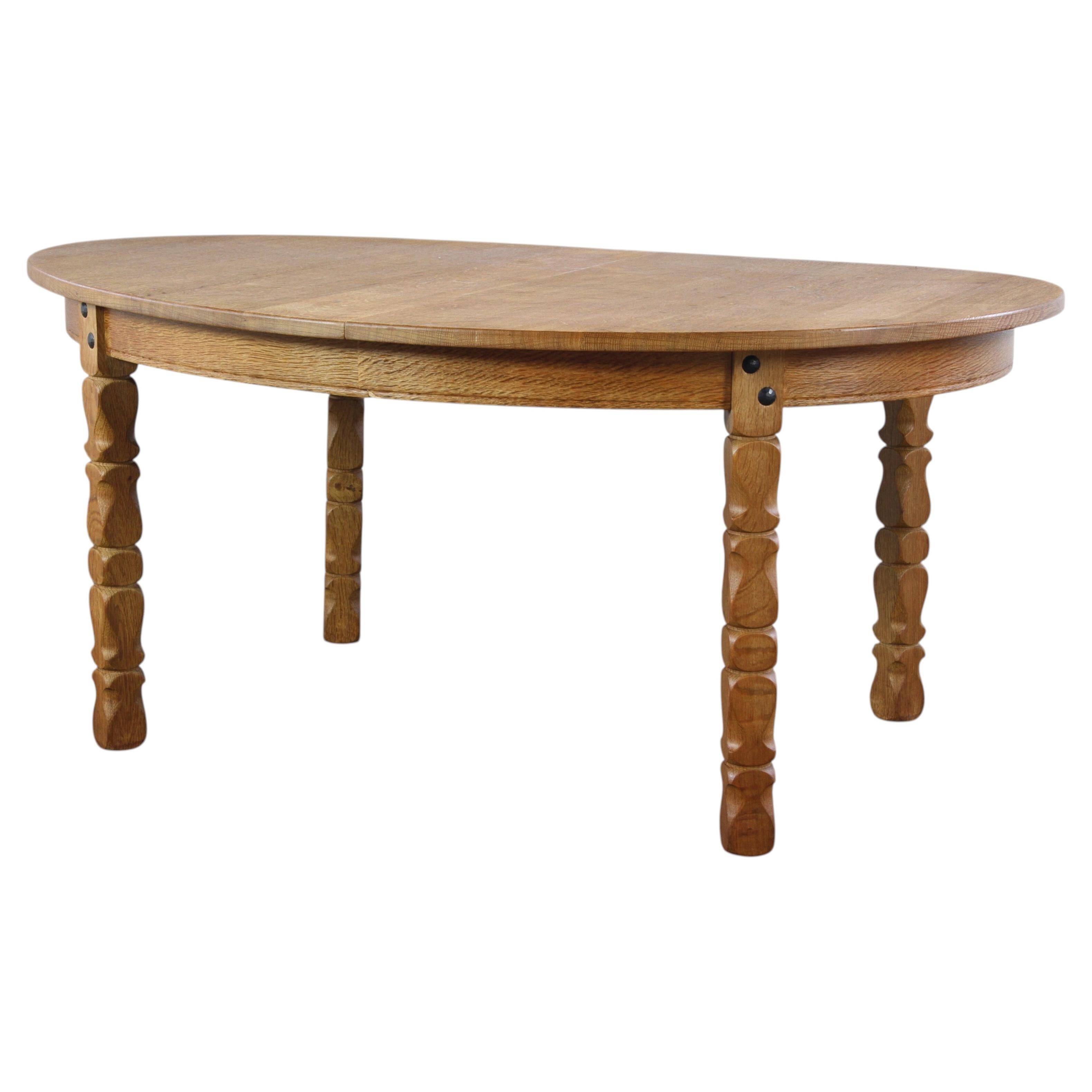Danish Extendable Dining Table with Leaves in the Style of Henning Kjærnulf, 1960
