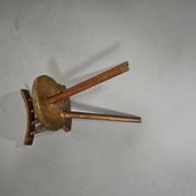 Old farmers tripod chair for decorative use