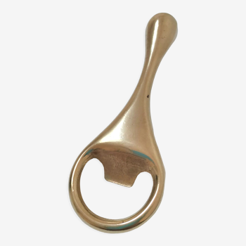 Modernist solid brass bottle opener by Carl Auböck