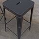 Pair of black metal stools