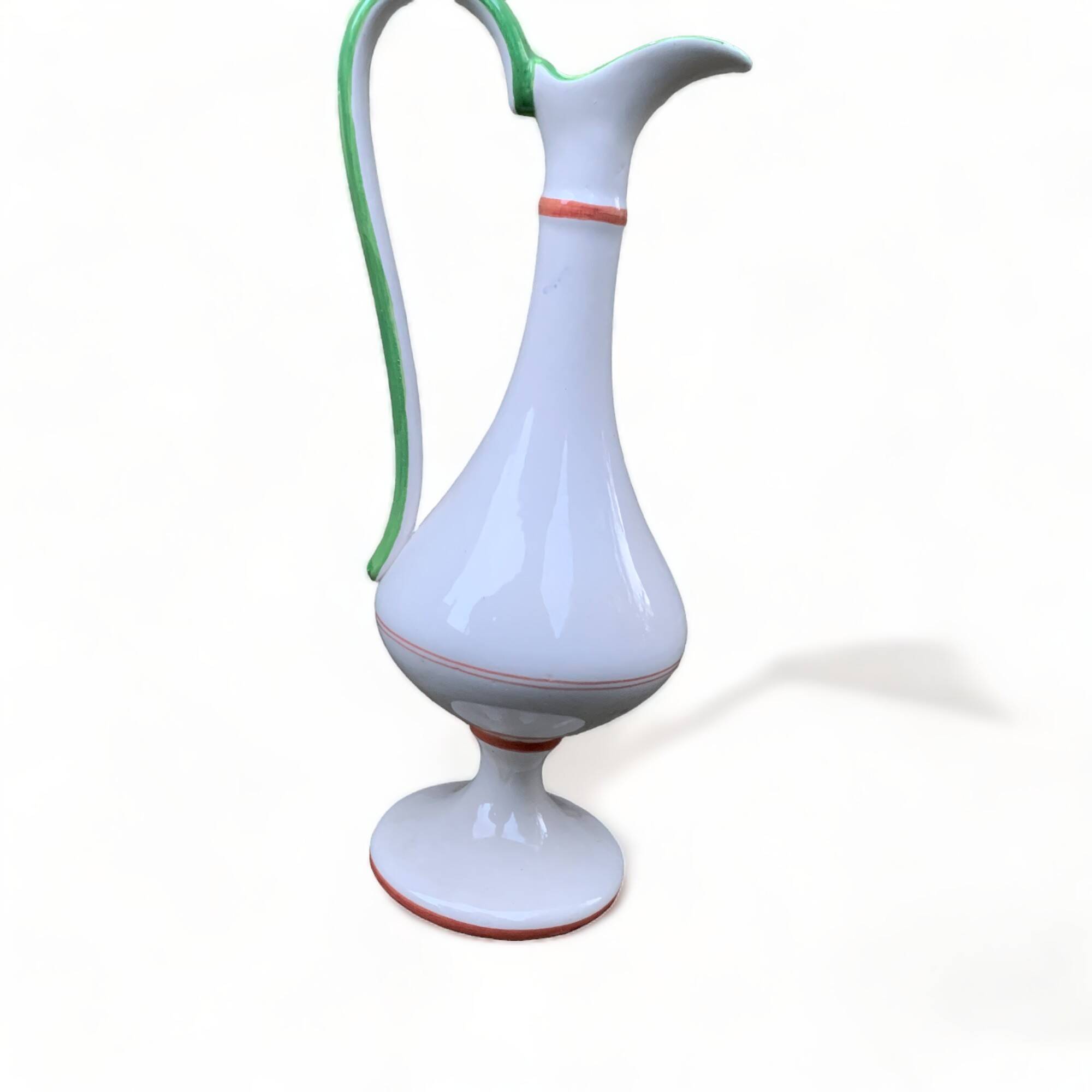 Garnier pitcher 33cm numbered ewer jug in old vintage earthenware