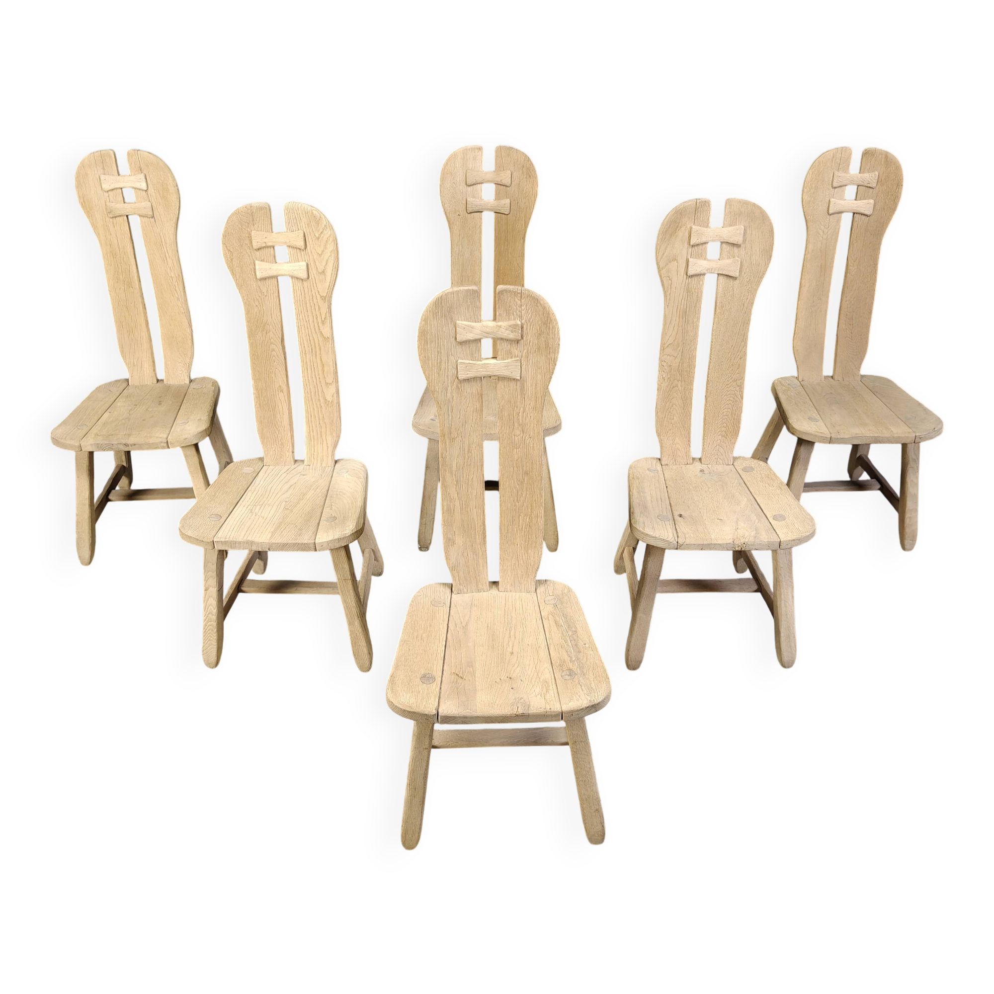 Vintage dining chairs by Depuydt, Belgium, set of 6 - 1960s