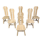 Vintage dining chairs by Depuydt, Belgium, set of 6 - 1960s