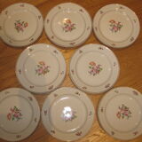 8 plates porcelain Lunéville