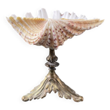 Holy water stoup shell on base