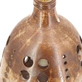 Large brown ceramic lamp signed, 1970s