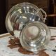 Silver-plated metal ice bucket