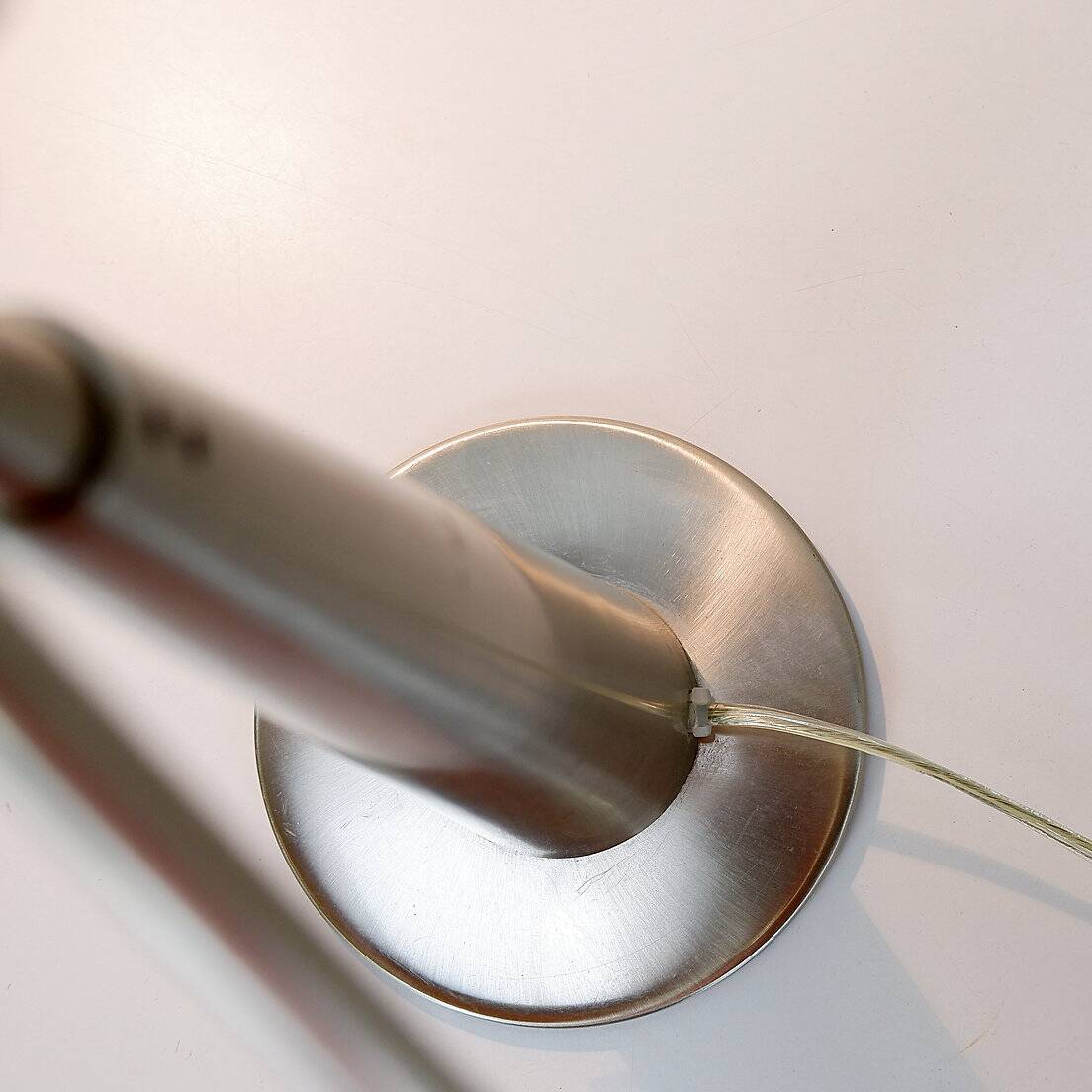 Adjustable brushed chrome desk lamps