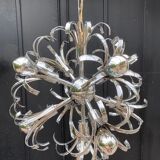 Chandelier sputnik chrome design 1970