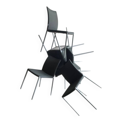 Ensemble de 5 chaises ''Lia'' par Roberto Barbieri pour Zanotta
