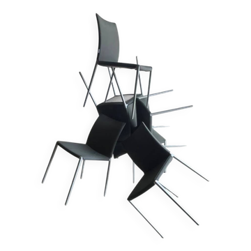 Set of 5 "Lia" chairs by Roberto Barbieri for Zanotta