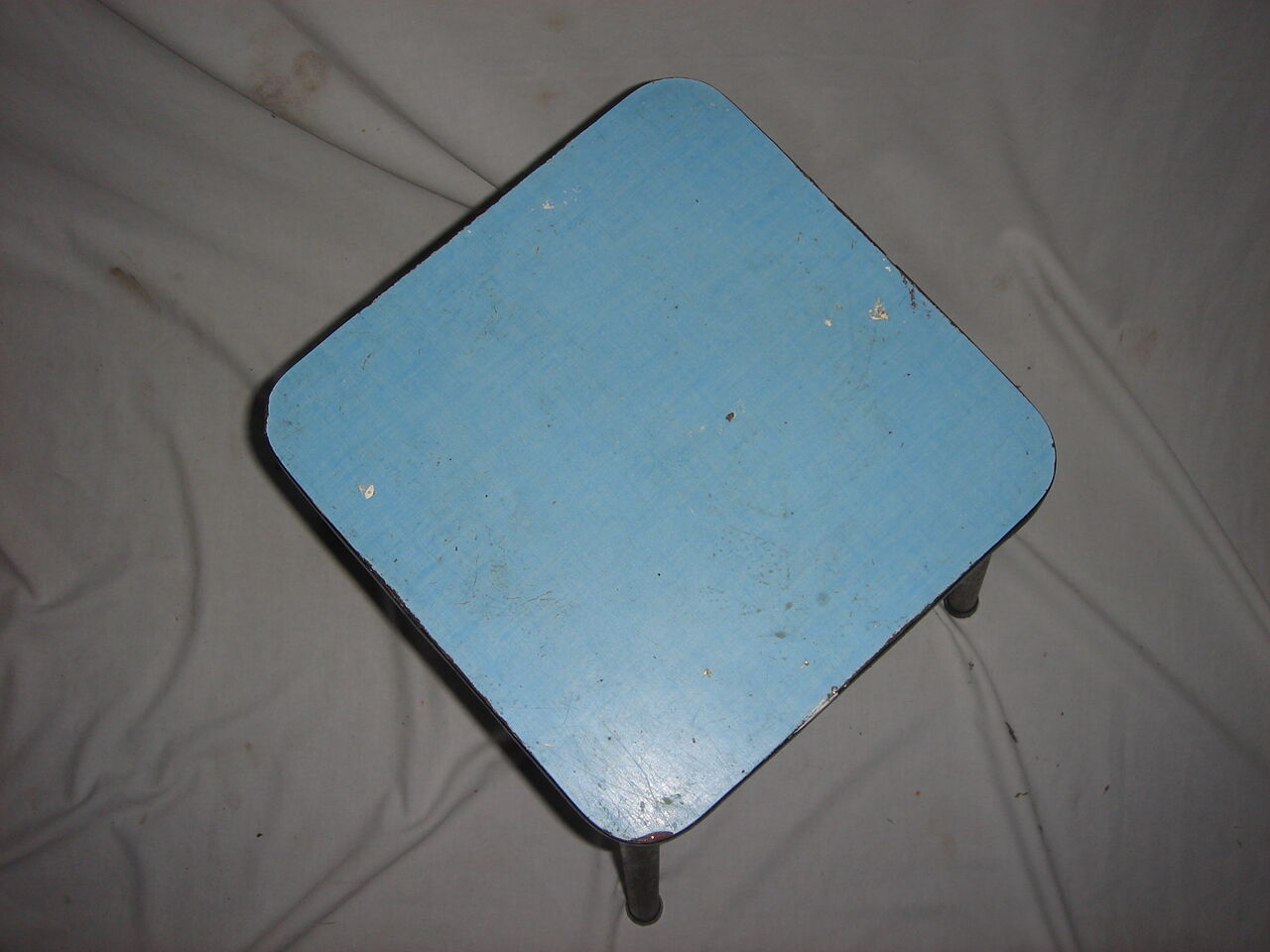 1960 blue formica stool